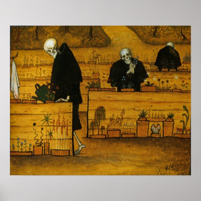 Poster Le jardin de la mort de Hugo Simberg (Devant)