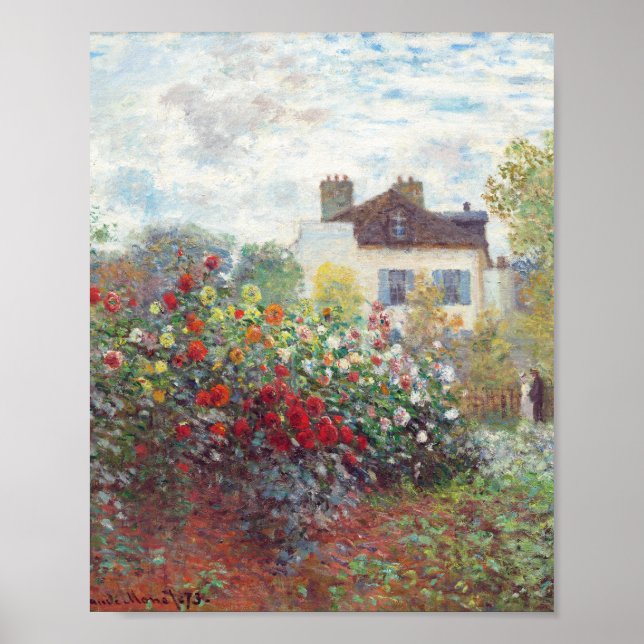 Poster Le jardin de l'artiste à Argenteuil par Claude Mon (Devant)