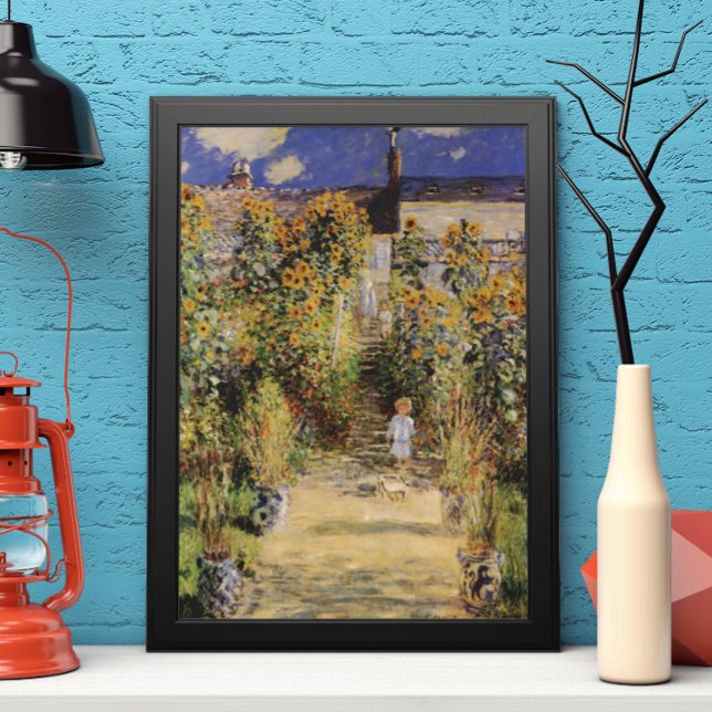 Poster Le jardin de l'artiste à Vetheuil par Claude Monet (Créateur téléchargé)