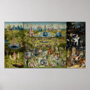 Poster Le Jardin des délices terrestres Hieronymus Bosch