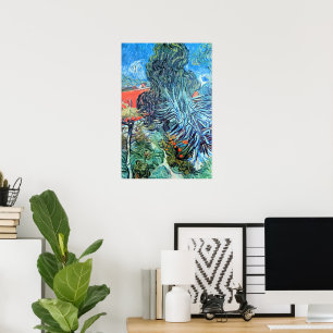 Poster Le jardin du docteur Gachet, Auvers par Vincent va