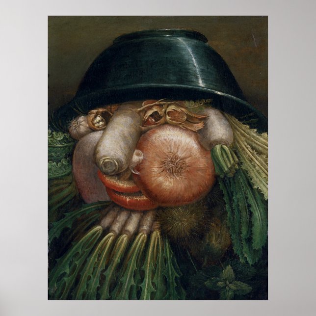 Poster Le jardinier végétal - Giuseppe Arcimboldo (Devant)