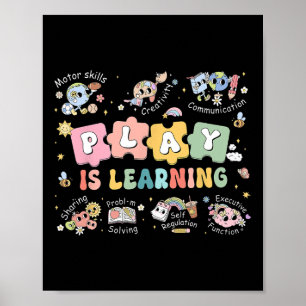 Poster Le jeu est l'apprentissage Enseignant Élève Premie