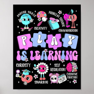 Poster Le jeu est l'apprentissage enseignant premier jour
