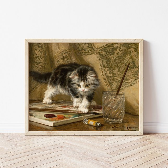 Poster Le jeune artiste | Henriëtte Ronner-Knip (Créateur téléchargé)