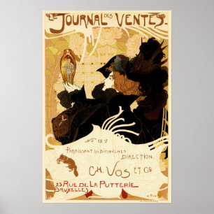 Poster LE JOURNAL DES VENTES par Georges De Feure Françai