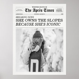 Poster Le Journal The Apres Times Elle Possède Les Pentes