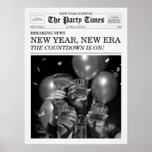 Le journal The Party Times Nouvelle Année Nouvelle