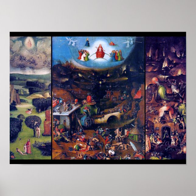 Poster Le jugement Dernier, Bosch (Devant)