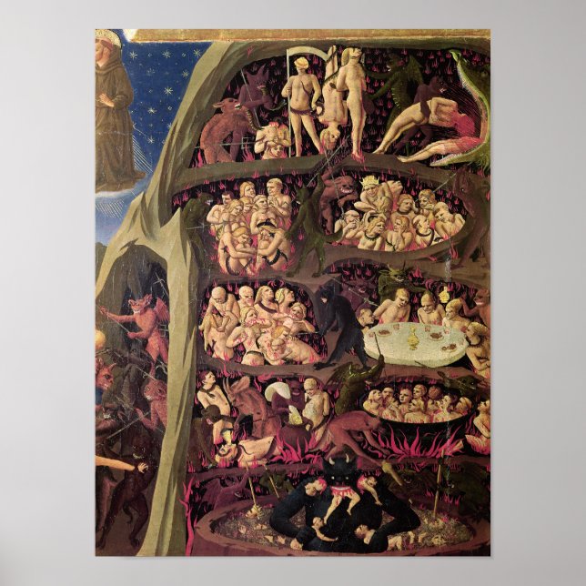 Poster Le jugement Dernier, détail de l'enfer, c.1431 (Devant)