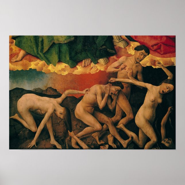 Poster Le jugement Dernier, détail de l'entrée (Devant)