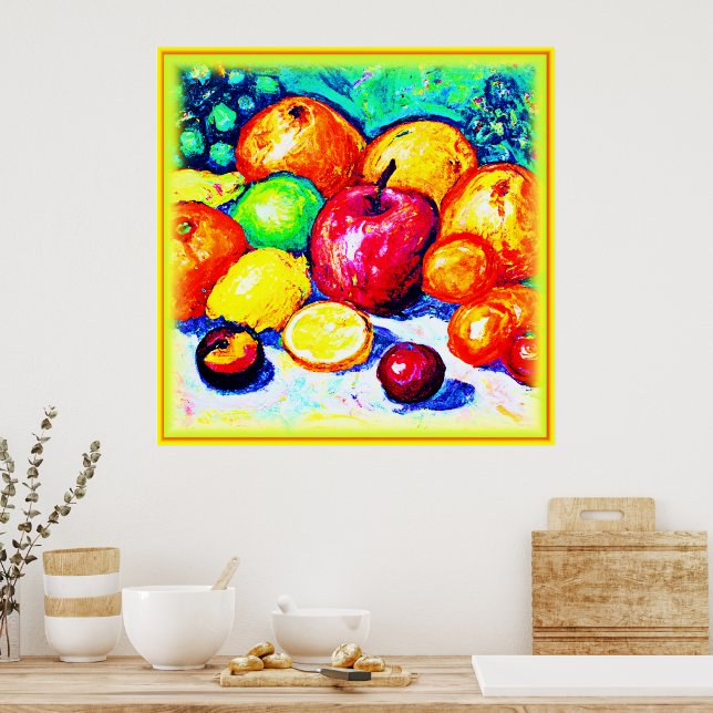 Poster Le Juicy Delights Fruits. Commandez dès maintenant (Cuisine)