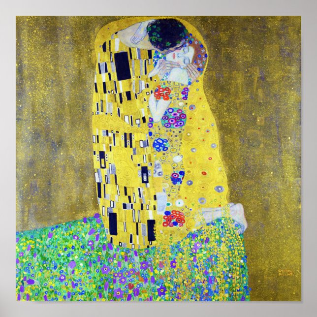 Poster Le Kiss, Gustav Klimt (Devant)