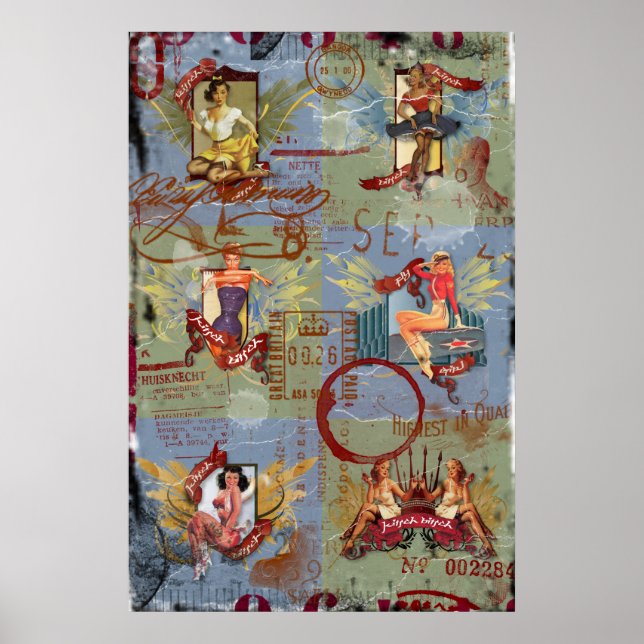 Poster Le Kitsch Bitsch : Détruit Kitsch Bitsch Pin-Ups (Devant)