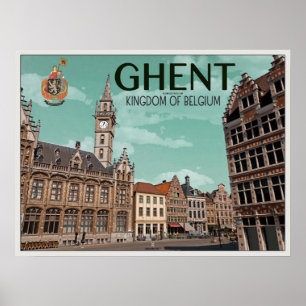 Poster Le Korenmarkt - Gand