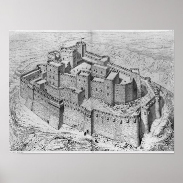 Poster Le Krak des Chevaliers, reconstruction (Devant)