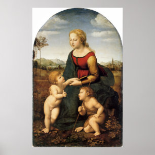 Poster Le La écorce - Madonna - des Raphael jardinière -