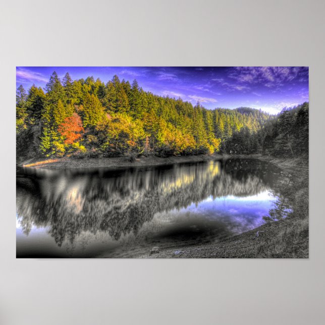 Poster Le lac alpin (Devant)