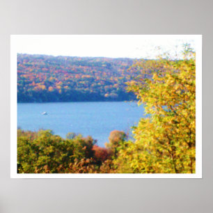 POSTER LE LAC CAYUGA EN AUTOMNE
