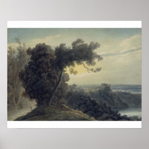 Poster Le lac d'Albano et le château de Gandolfo, c.1783-