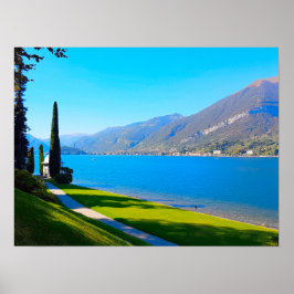 Poster Le lac de Côme Bellagio Walkway Italie