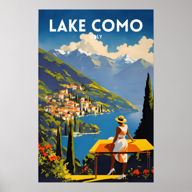Poster Le lac de Côme Italie (Devant)