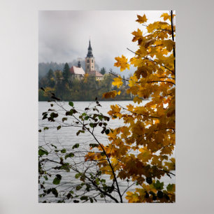 Poster Le lac Léman à l'automne