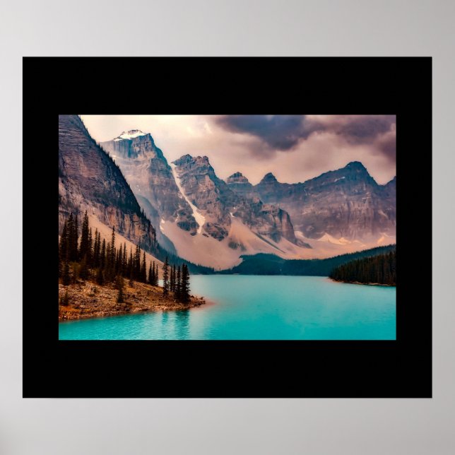 Poster Le lac Moraine Parc national Banff (Devant)