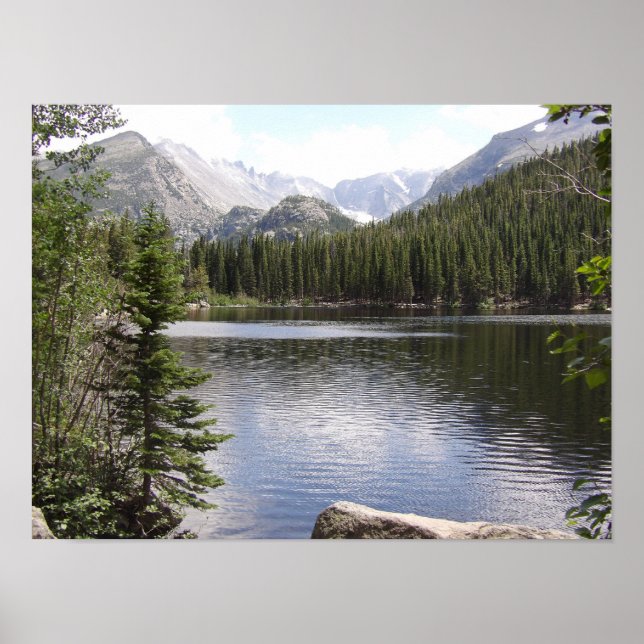 Poster Le lac Mountain au parc national Rocky Mountain (Devant)