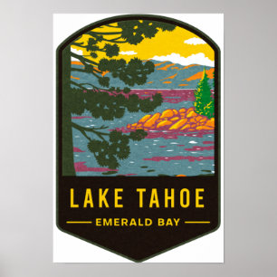 Poster Le lac Tahoe Emerald Bay