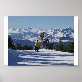 Poster Le lac Tahoe Snowboard