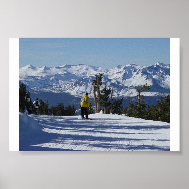 Poster Le lac Tahoe Snowboard (Devant)