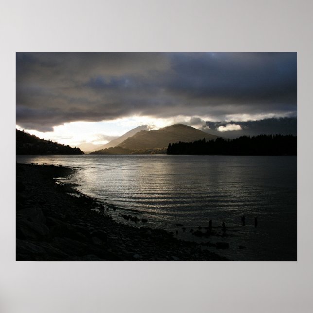 Poster Le lac Wakatipu (Devant)