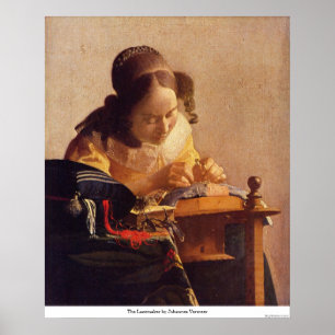Poster Le Lacemaker par Johannes Vermeer