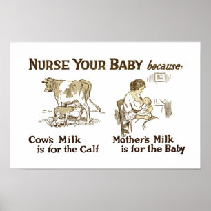 Poster Le lait maternel est pour des bébés