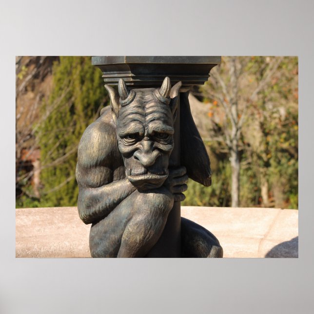 Poster le lampadaire gargoyle devant le beast casle (Devant)