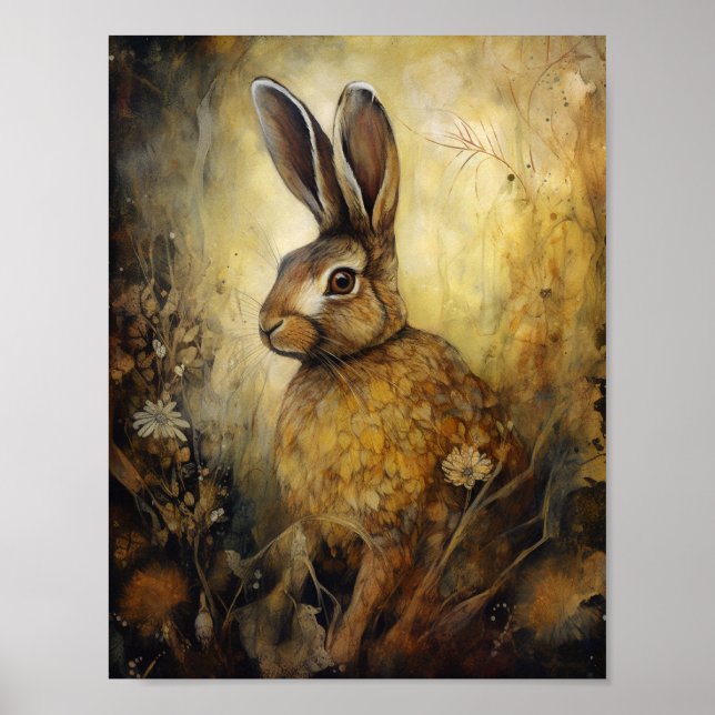 Poster Le lapin Brown (Devant)
