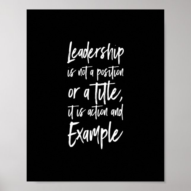 Poster le leadership est un exemple (Devant)