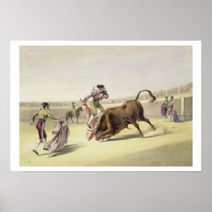 Poster Le Leap ou Salta Tras Cuernos, 1865 (litho couleur