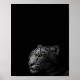 Poster Le Leopard, photo moderne en noir et blanc