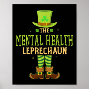 Poster Le Leprechaun de la Santé Mentale Amusant pour la