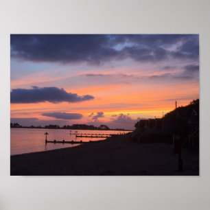 Poster Le lever de soleil jaillit après une mer Norfolk