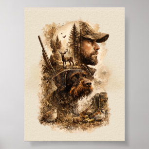 Poster Le lien du chasseur – Pointer allemand à poil dur
