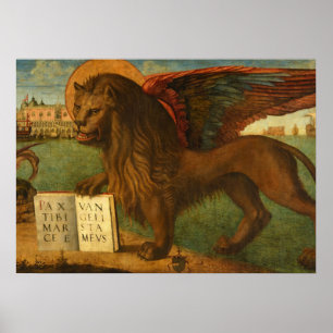 Poster Le Lion de Saint-Marc, 1516 par Vittore Carpaccio