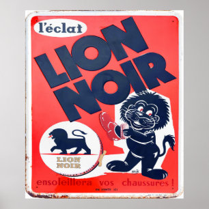Poster Le lion noir.