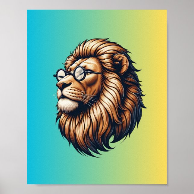Poster Le lion sage (Devant)