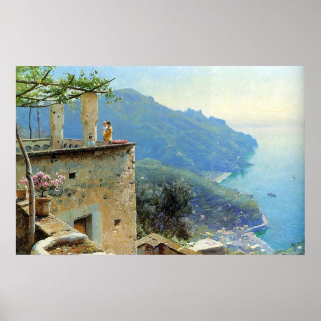 Poster Le littoral de Ravello (Devant)