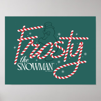 Poster Le logo du Sucre de canne Snowman Frosty