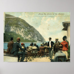 Poster Le long des rives de l'Hudson, Vintage