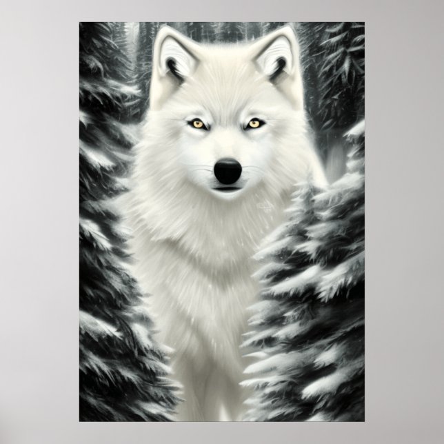 Poster Le loup blanc (Devant)